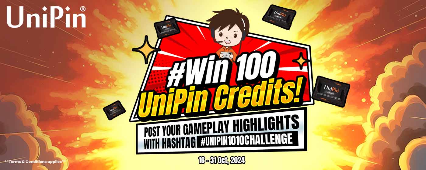 Game ON With #UniPin1010Challenge And Win RM100 Free UniPin Credits! (MY)